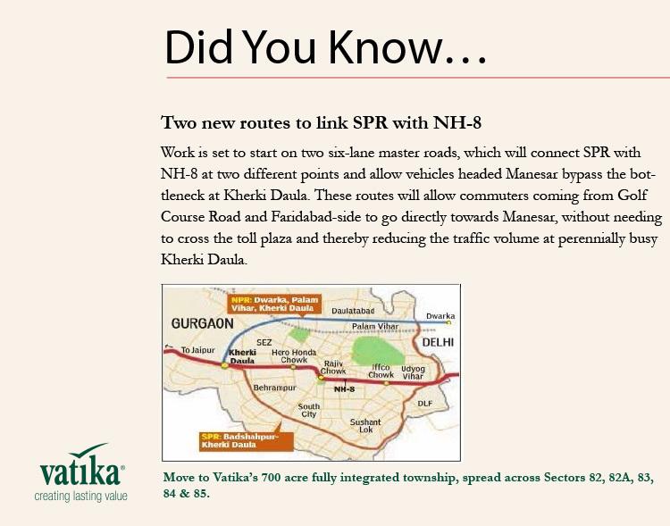 Two new routes to link SPR with NH-8